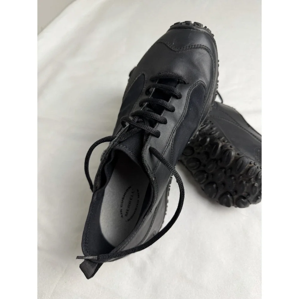 Merrell Vibram  AIR CUSHION men's Shoes‎ Size 9 Black Lace Up-Slip Proof